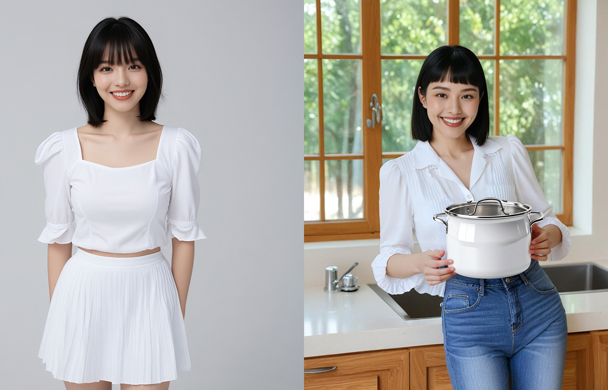 Character AI - （左）イ・ユナ、（右）藤本沙耶