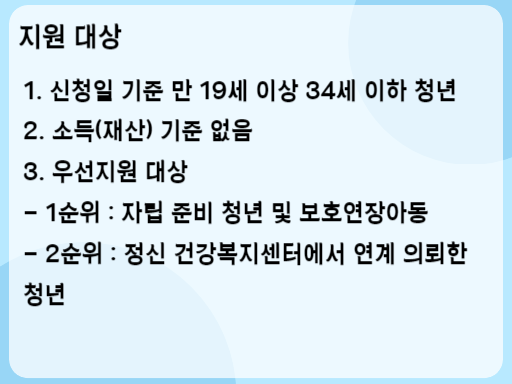 2023 청년 마음 건강지원사업 지원 대상