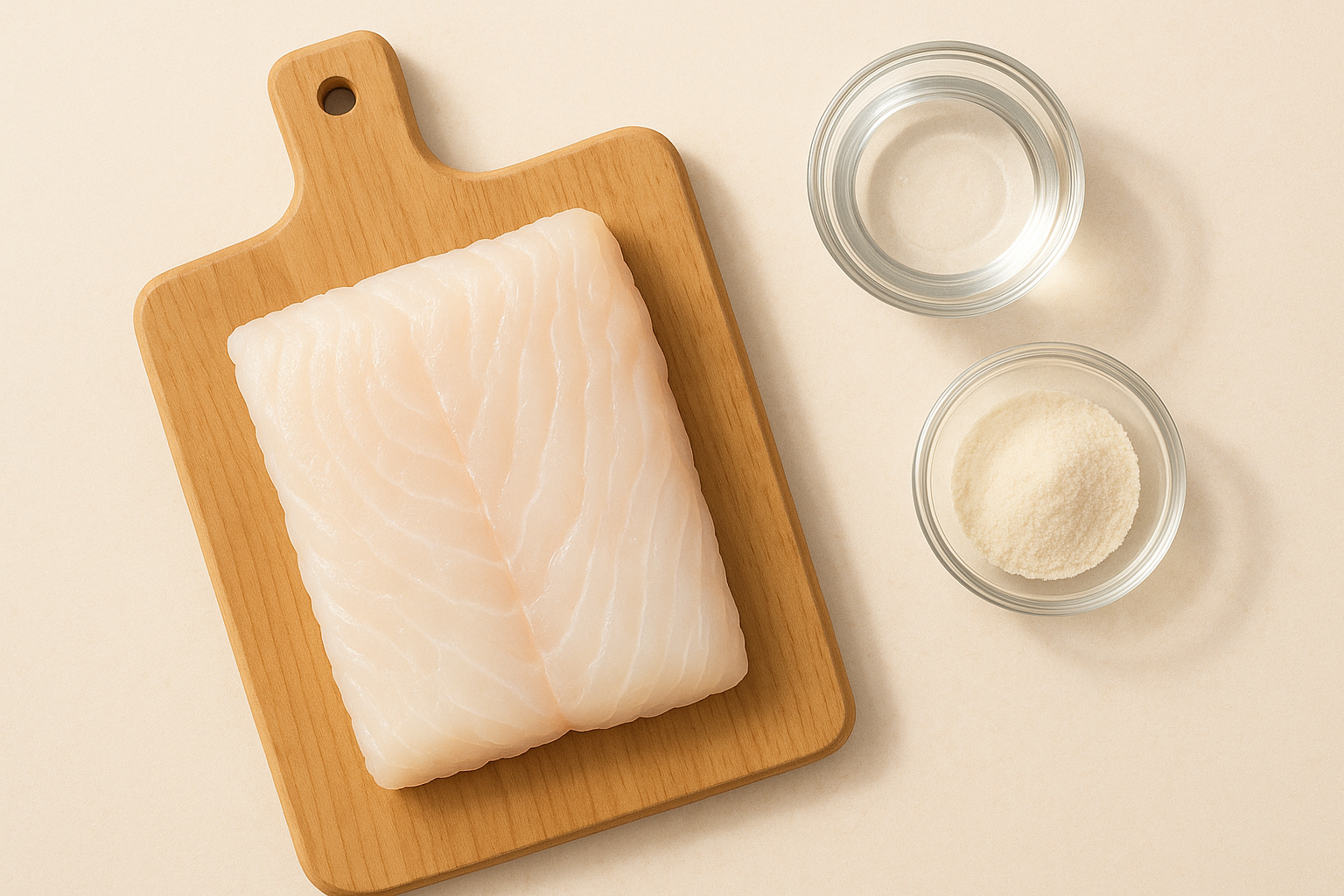 계량된 재료들이 한눈에 보이도록 예쁘게 플레이팅된 사진