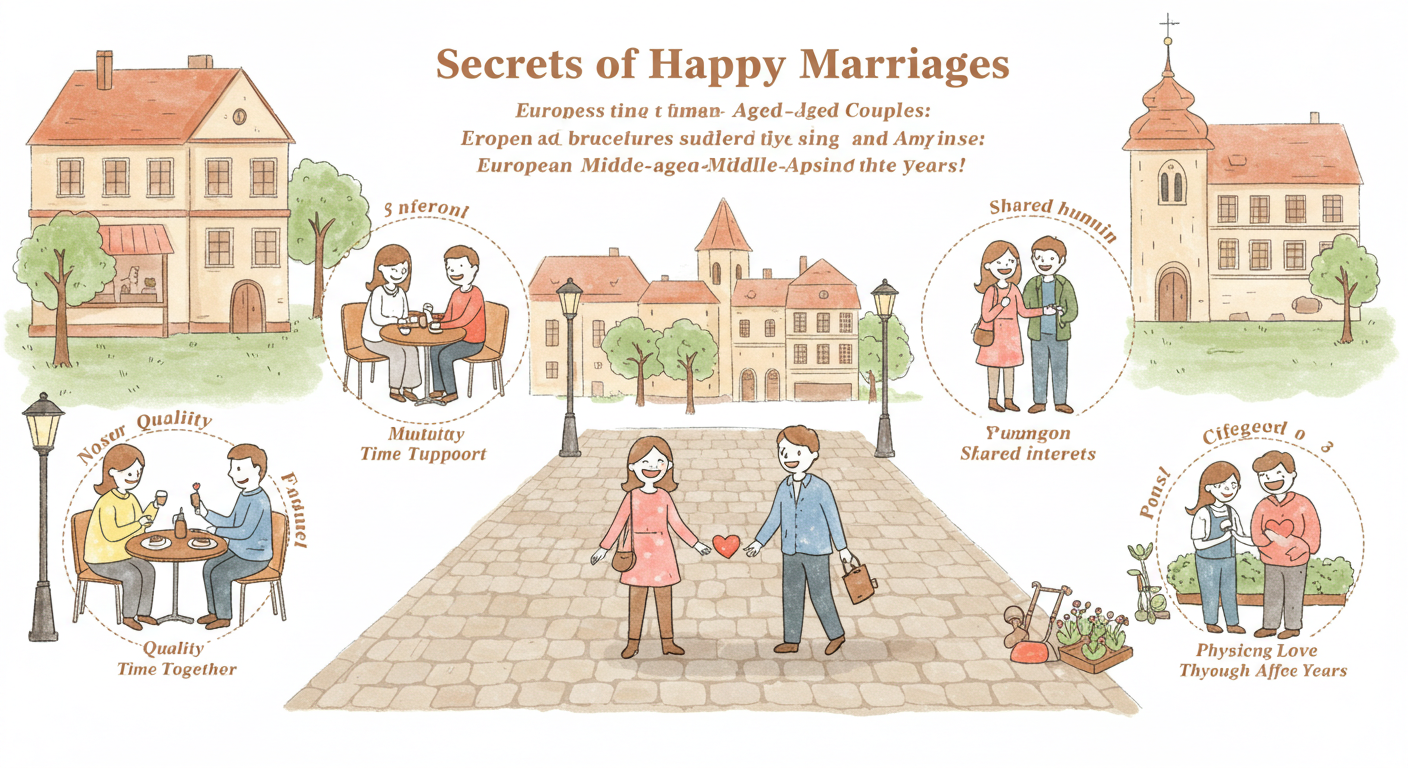 유럽 중년 부부 관련 그림