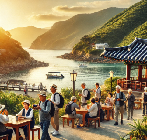 60대이상 노인층 대한민국 섬여행 사진