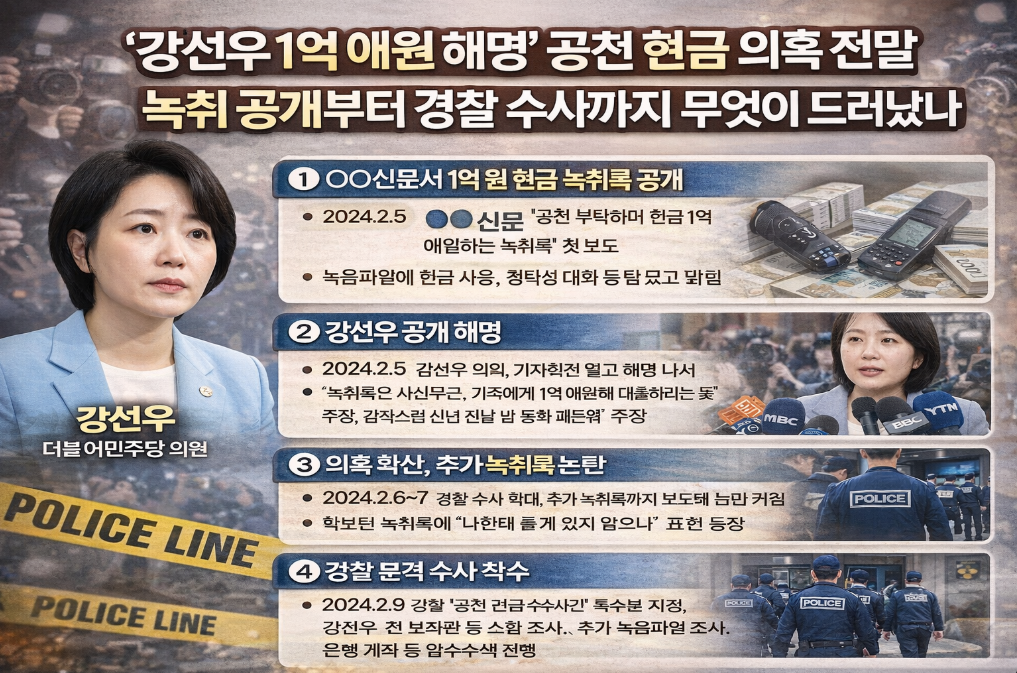 강선우 1억 의혹 진실은? 녹취부터 수사까지 완벽 정리