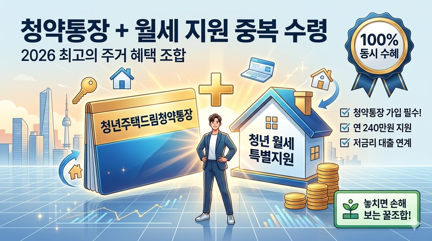 2026년 청년주택드림청약통장 가입 혜택과 청년 월세 특별지원 중복 수령 가능 여부 및 청약통장 가입 필수 조건 안내 블로그 썸네일