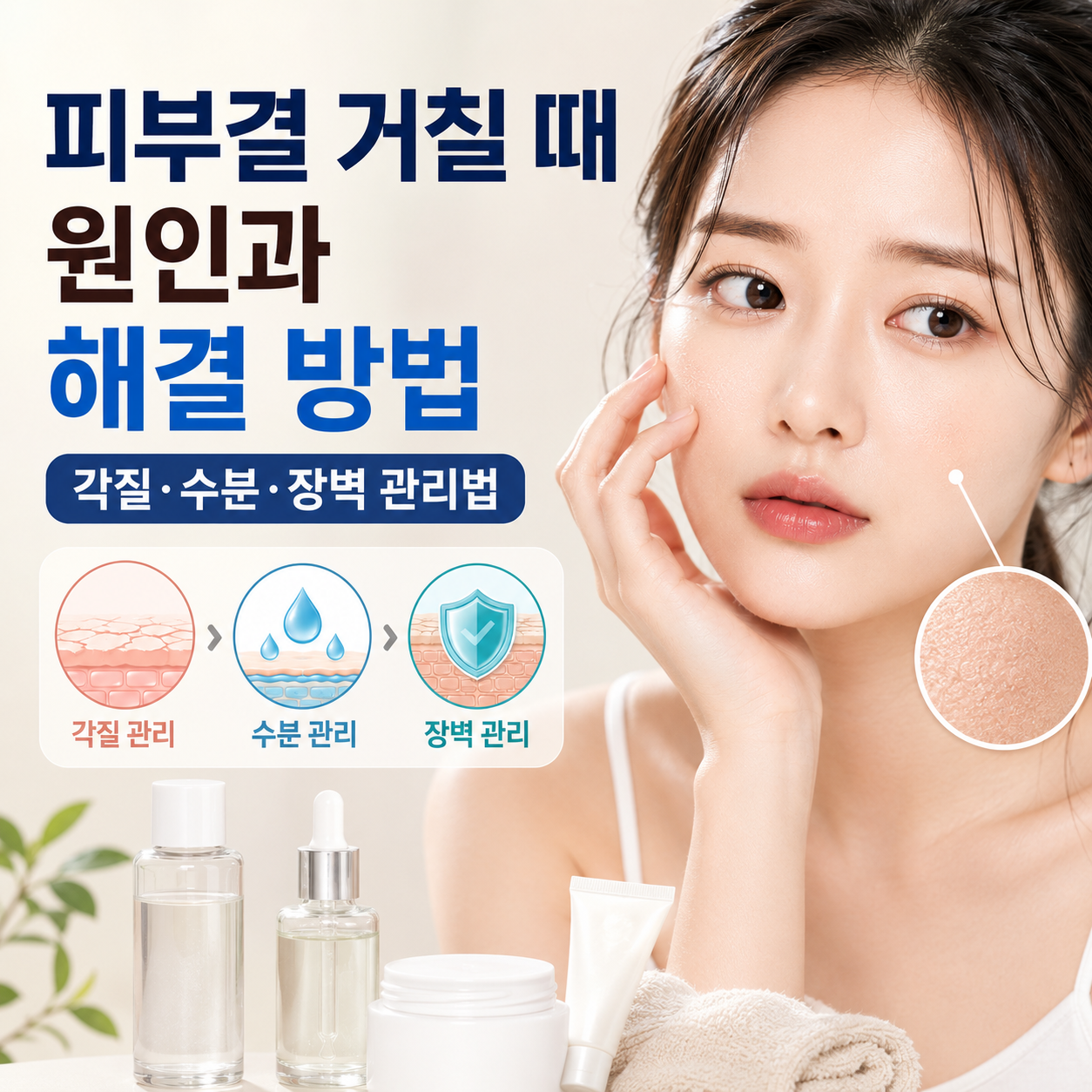 피부결 거칠 때 원인과 해결 방법