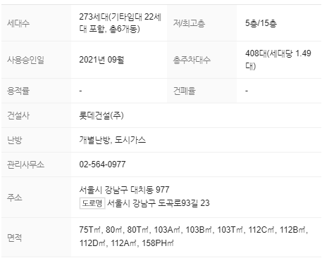 단지정보