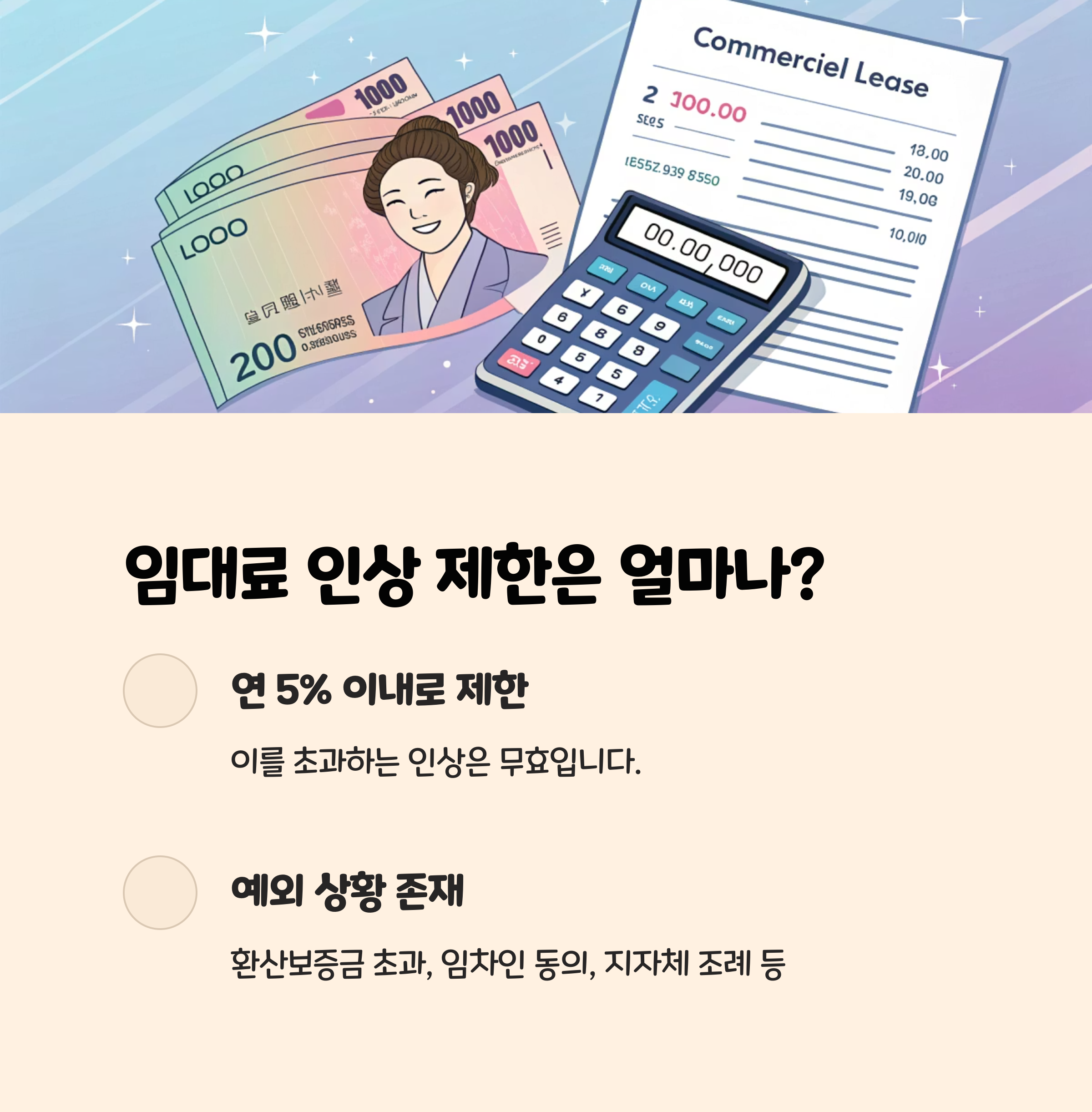 임대료 인상률 제한과 예외 규정