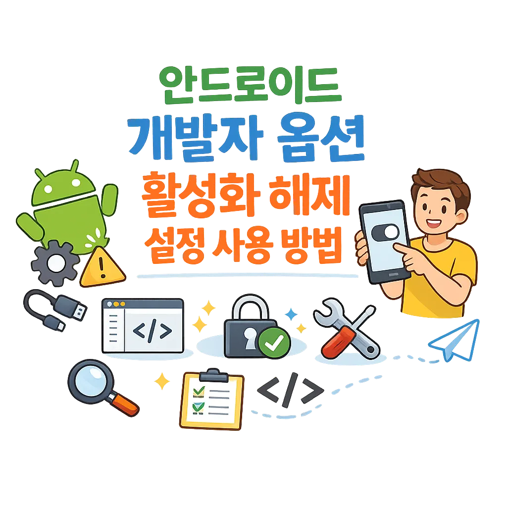 안드로이드 개발자 옵션 활성화 해제 설정 사용 방법