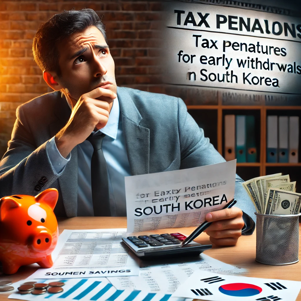 연금저축 중도 인출 시 세금 부담을 고민하는 투자자의 모습