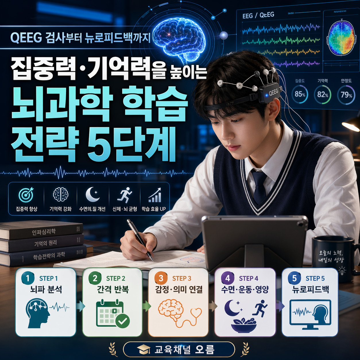 집중력·기억력을 높이는 뇌과학 학습 전략 5단계
