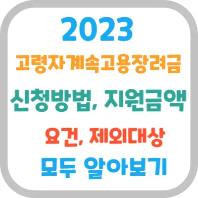 고령자계속고용장려금-핵심총정리