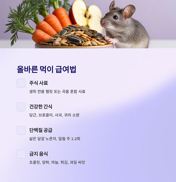 먹이 구성과 급여 요령