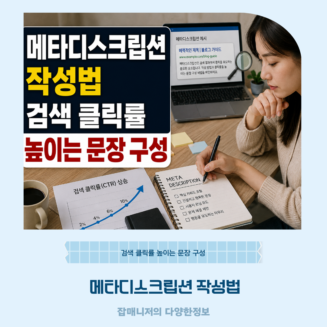 메타디스크립션 작성법, 검색 클릭률 높이는 문장 구성
