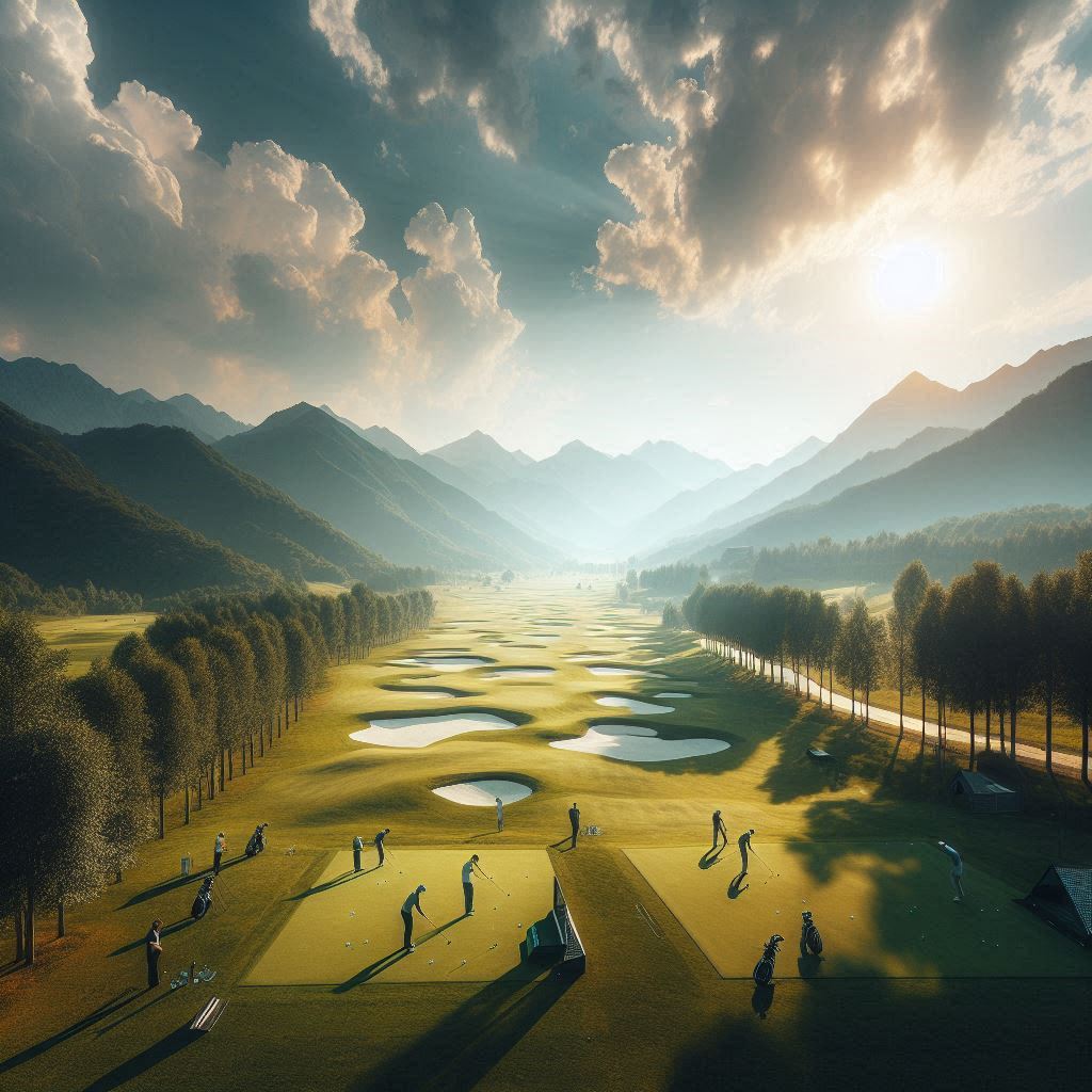 실외골프연습장 배경