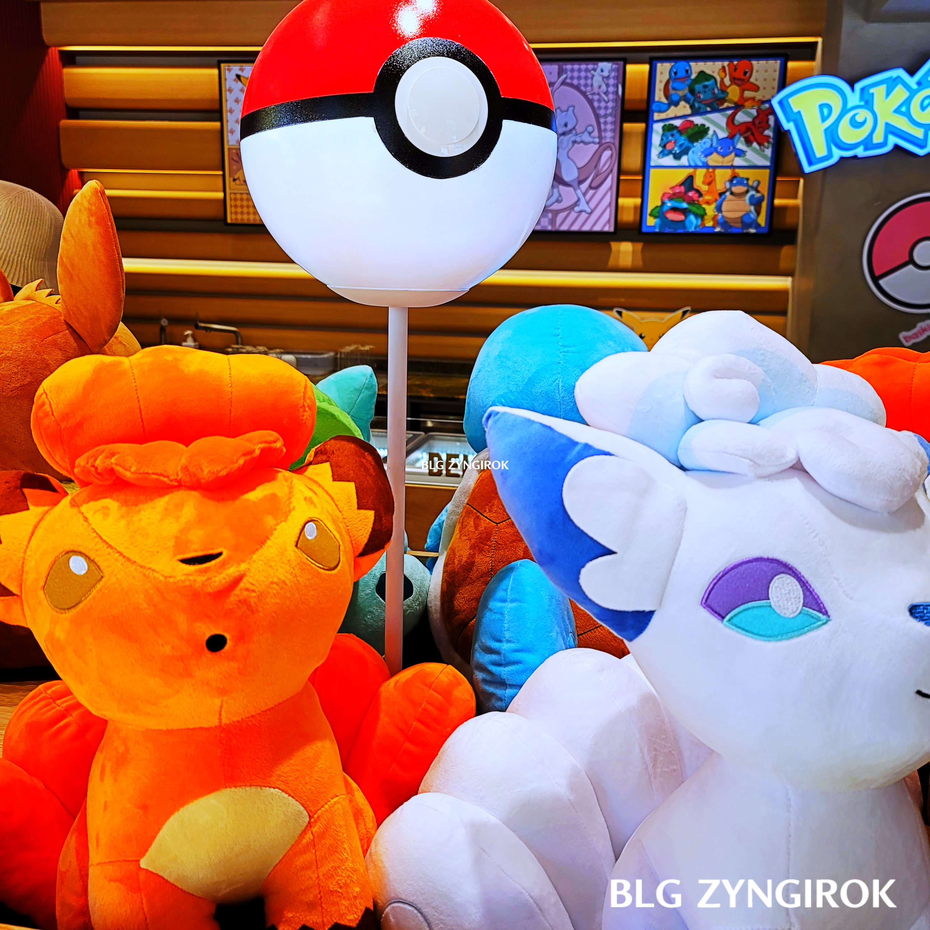한남-베스킨라빈스-hive-포켓몬-인형들과-몬스터볼-모습이다.