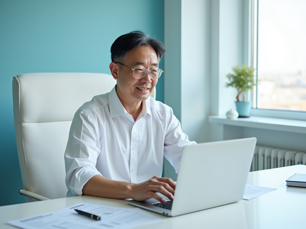 건강보험료 지원 신청하는 모습