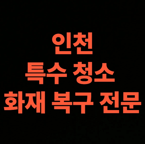 인천 화재청소 전문