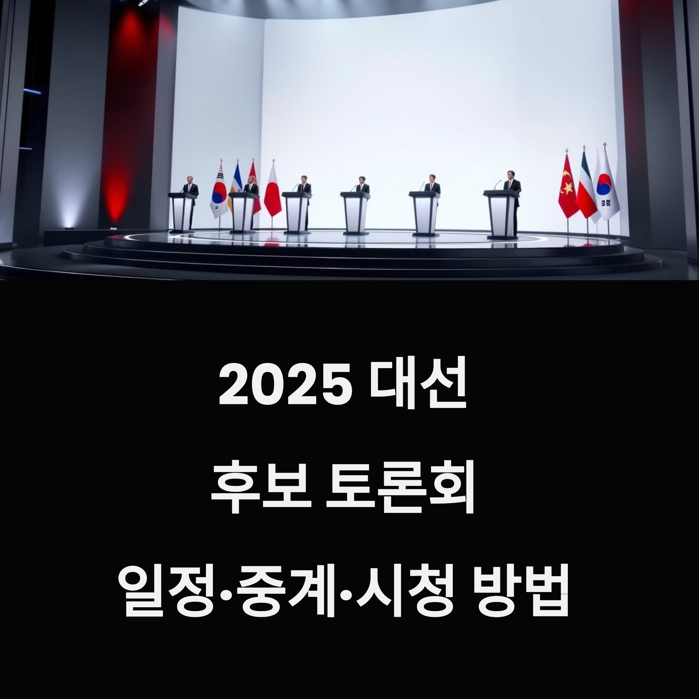 2025 대선 후보 토론회 일정·중계·시청 방법 총정리
