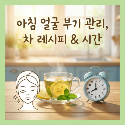 아침 얼굴 부기 급하게 빼는 차 레시피와 가장 효과적인 마시는 시간대