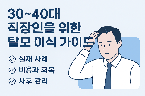 30.40대 직장인 탈모 이식 가이드