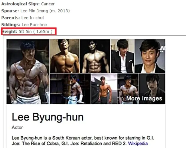 이병헌의 키는 165cm인 이유