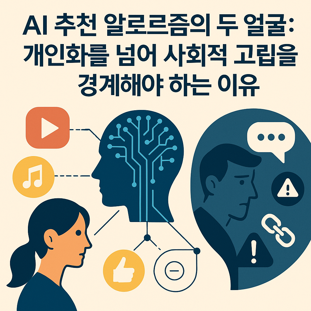 AI 추천 알고리즘의 두 얼굴: 개인화를 넘어 사회적 고립을 경계해야 하는 이유