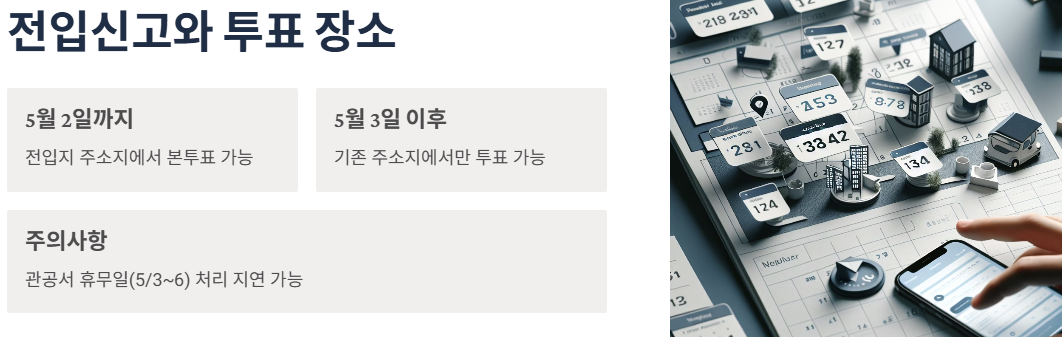 대선 투표 타지역 가능 여부 (+ 본투표 전입신고 기준)