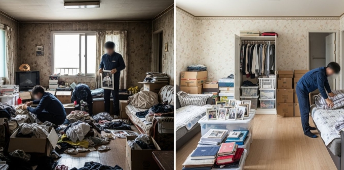 정읍 고독사청소 및 정리중