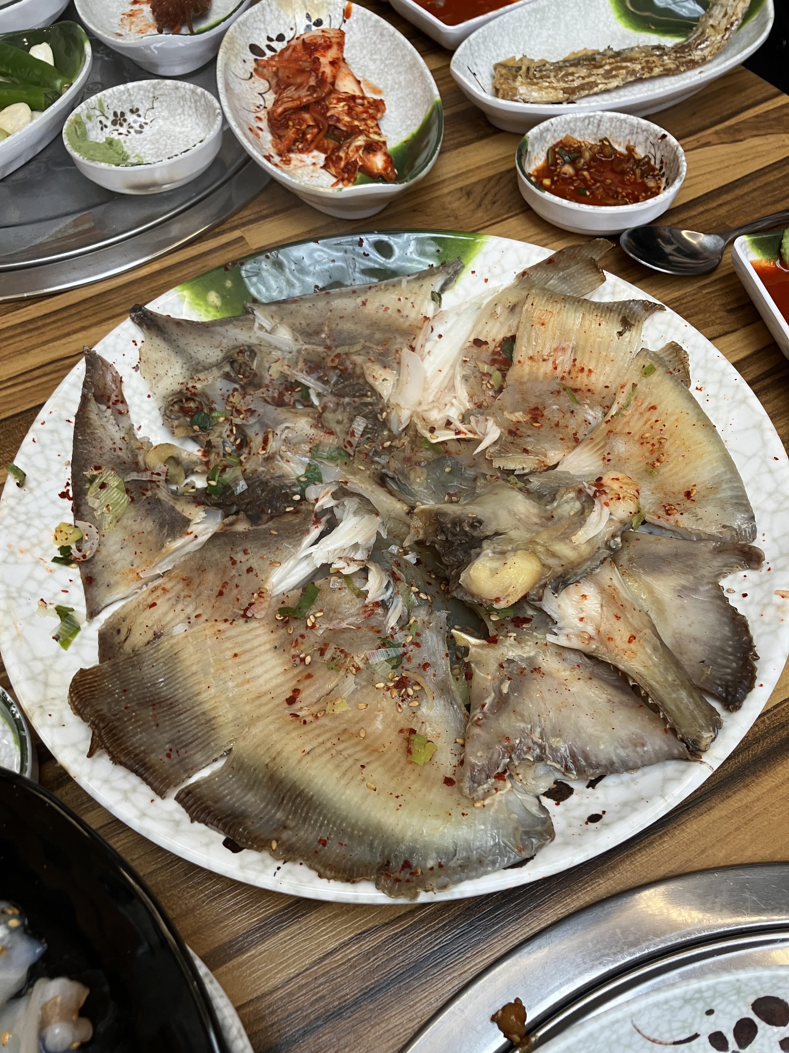 간재미찜과 망둥어찜