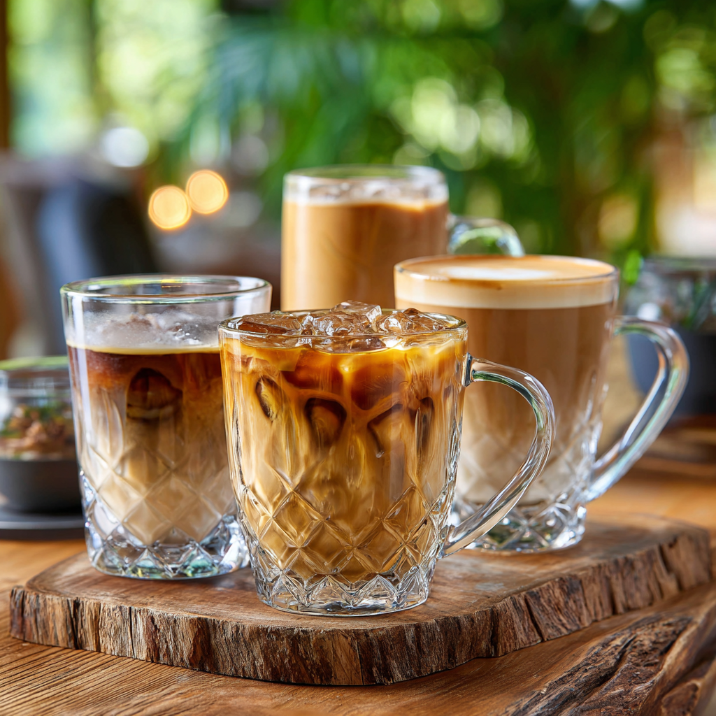 아이스라떼 전용 글라스