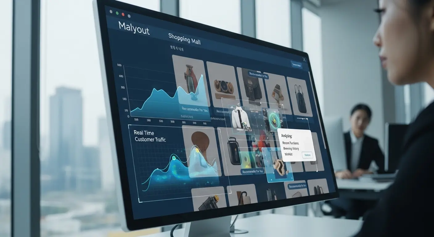 <img src="ai_dynamic_product_display.webp" alt="AI 추천 시스템이 고객의 행동을 실시간으로 분석하여 온라인 쇼핑몰의 상품 진열을 개인 맞춤형으로 변화시키는 이미지 입니다">