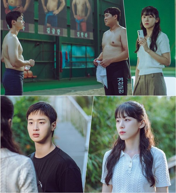 &#39;모래꽃&#39; 이주명 장동윤에게 고백받았다?! 눈맞춤 어색한 현장 공개