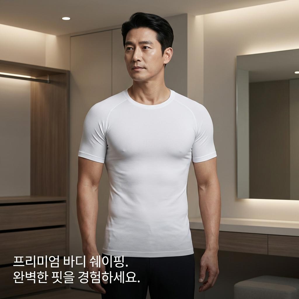 배 나오고 어깨 좁은 체형 보정 티셔츠 솔직 후기