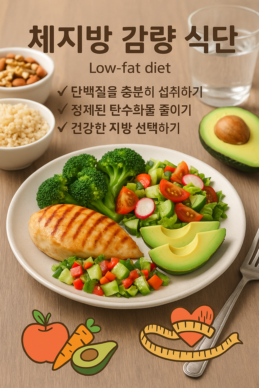 지방은 빼고 영양은 채우는 체지방 감량 식단 구성법