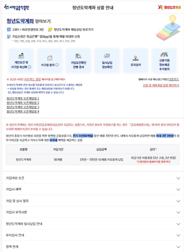 서민금융진흥원 홈페이지 첫화면