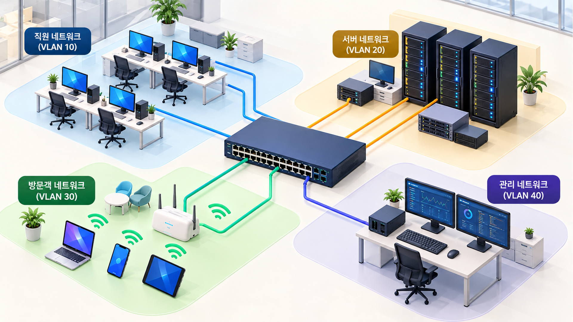 기업 내부 VLAN 네트워크 분리