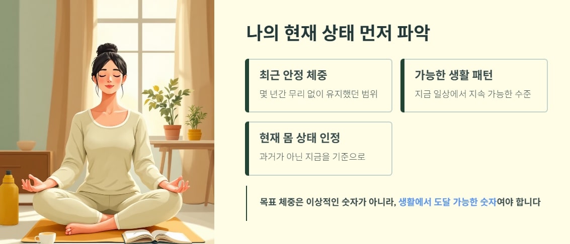 More important than your goal weight is understanding your current condition.