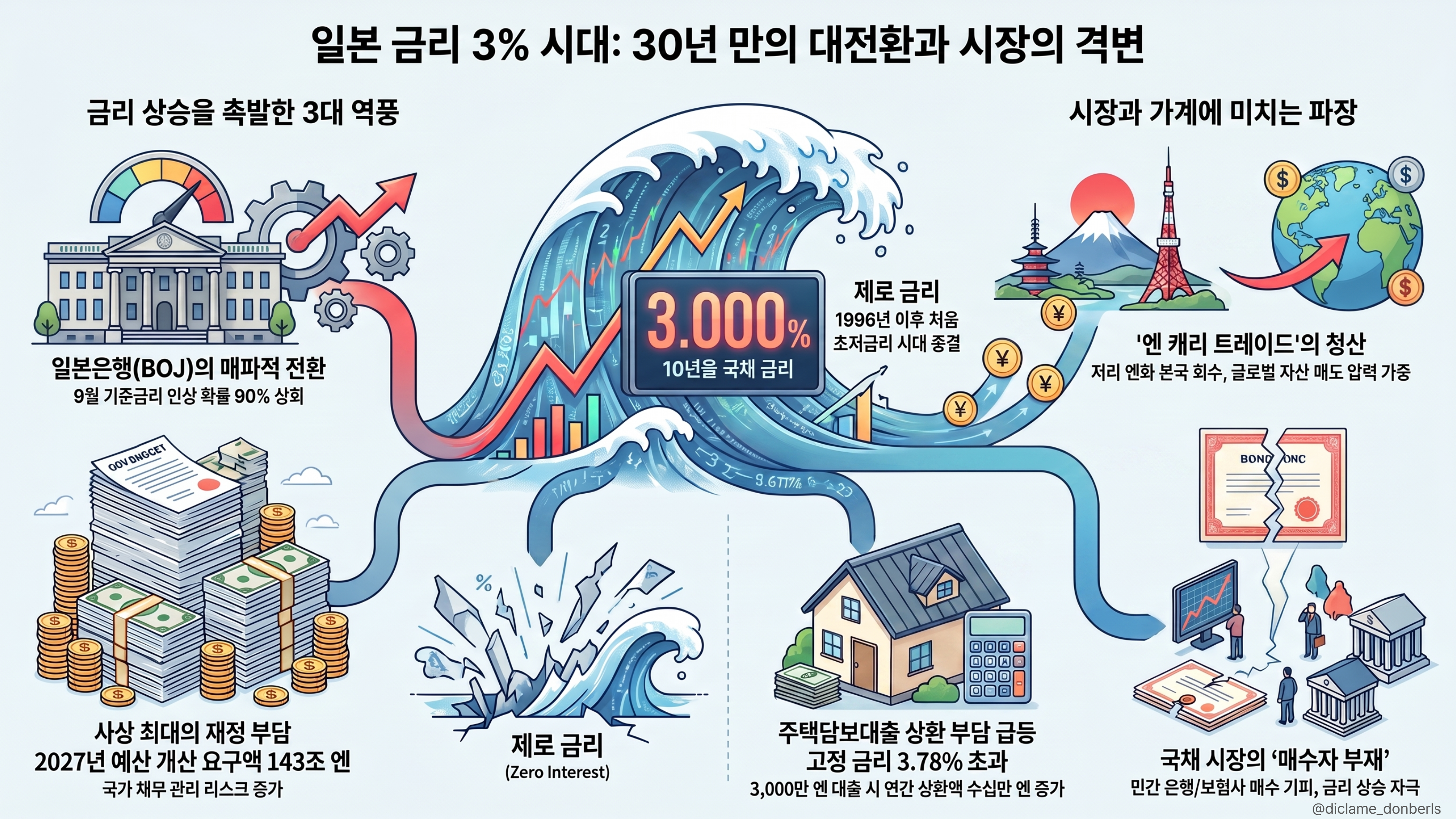 일본 3% 금리 충격의 경고