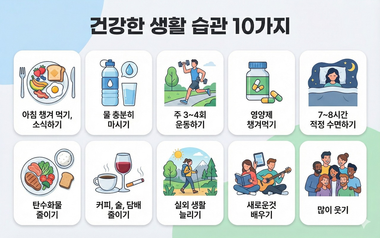 건강한 생활습관 10가지