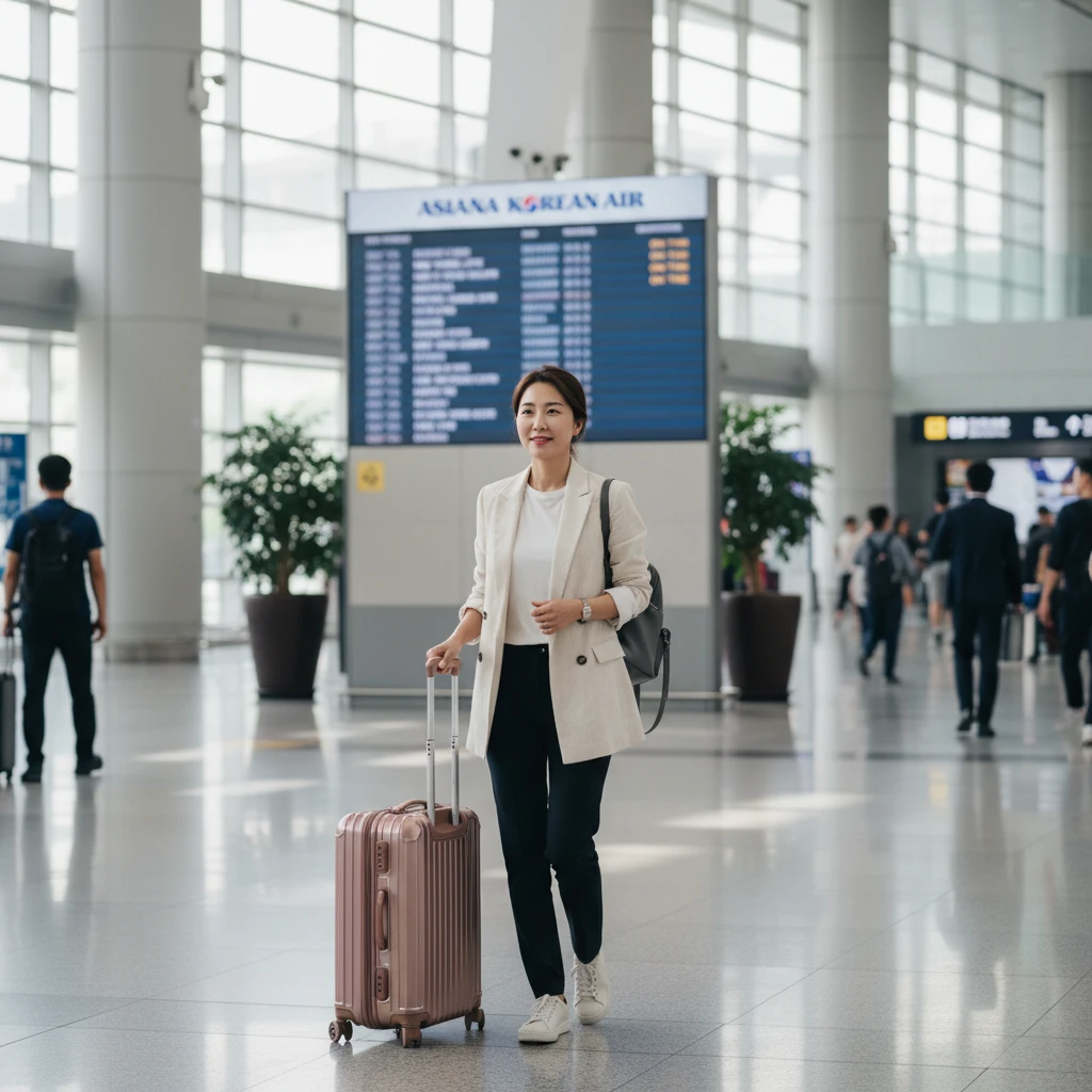대한항공 합병 후 2026년 아시아나항공의 새로운 수하물 규정을 미리 확인하는 여행객