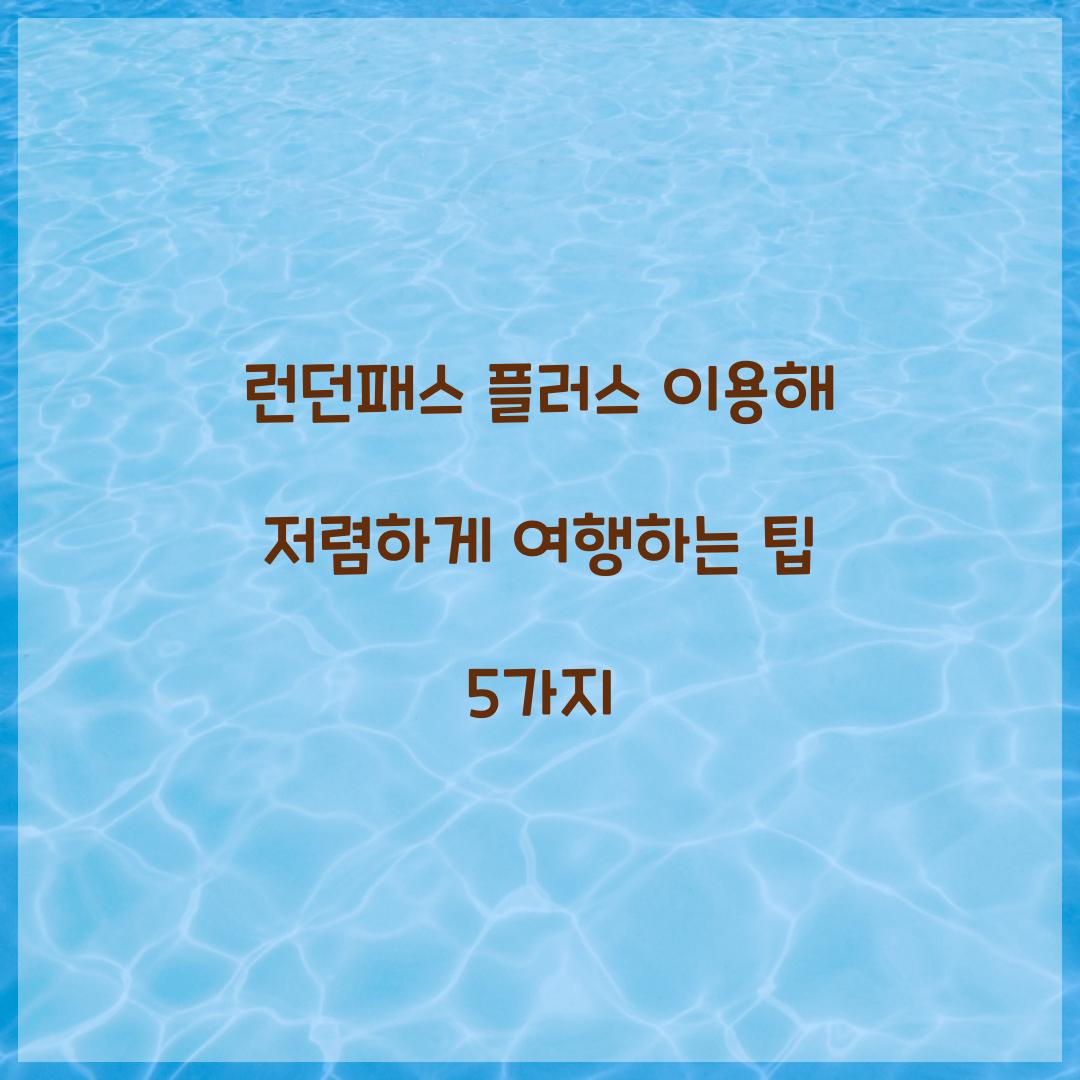 런던패스 플러스