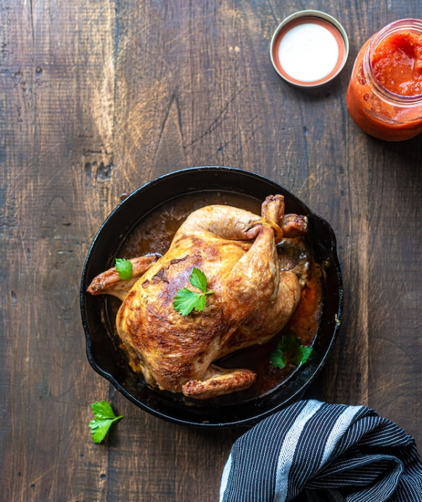 맛있게 구워낸 치킨
