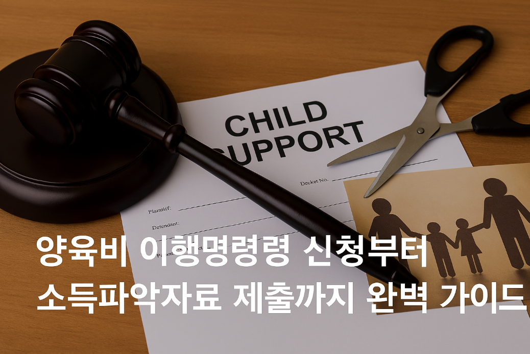 양육비 이행명령 신청부터 소득파악자료 제출까지 완벽 가이드