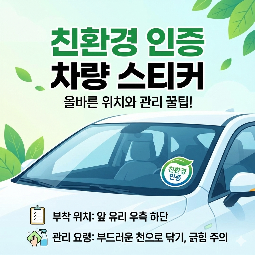 친환경 인증 차량 스티커 붙이는 위치와 관리 요령