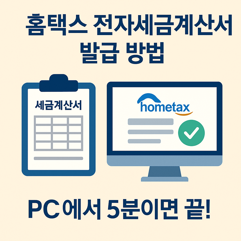 홈택스 전자세금계산서 발급 방법