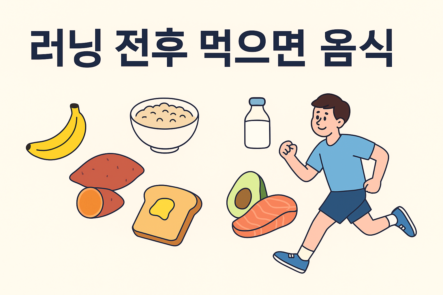 러닝 전후 먹으면 좋은 음식