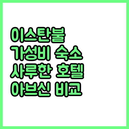 이스탄불 가성비 호텔 추천! 사루한 ..