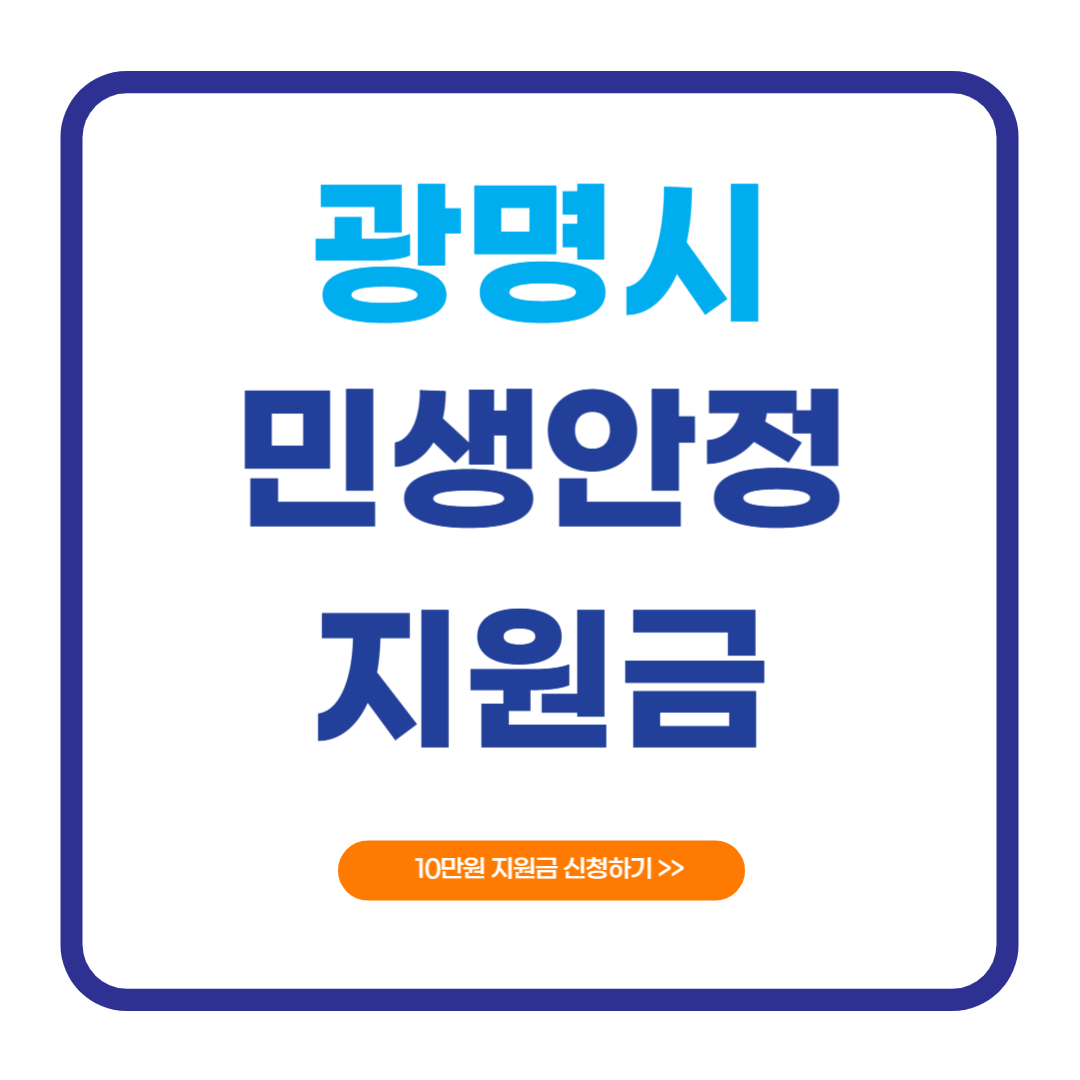 2025 광명시 민생안정지원금 신청