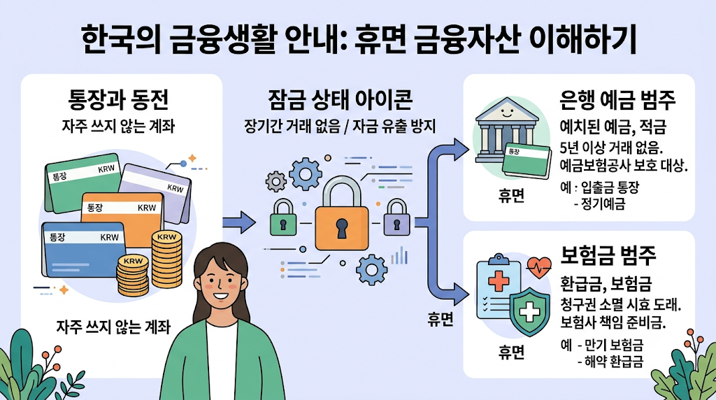 오랫동안 찾아가지 않은 예금과 보험금을 조회하는 개념도