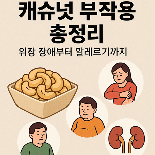 캐슈넛 부작용 총정리 | 위장 장애부터 알레르기까지
