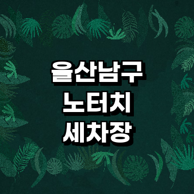 울산 남구 노터치 세차